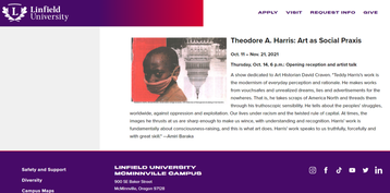 Theodore Harris on Linfield U site